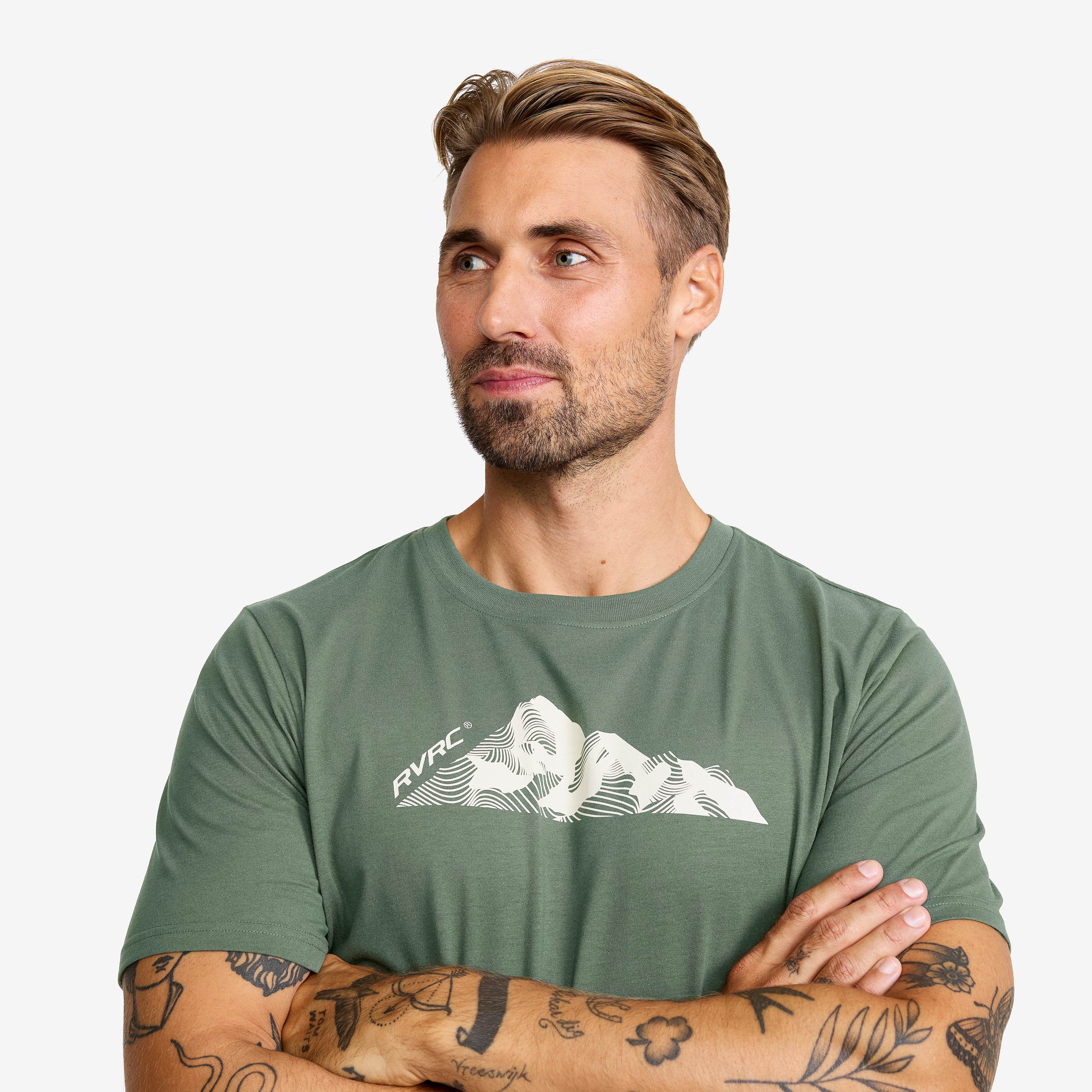 Easy Graphic Mount Lines T-shirt Herre Mojito Green