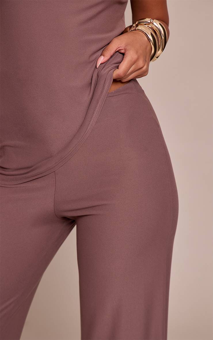 Moka Pantalon Droit Co-ord En Matière Douce Au Toucher
