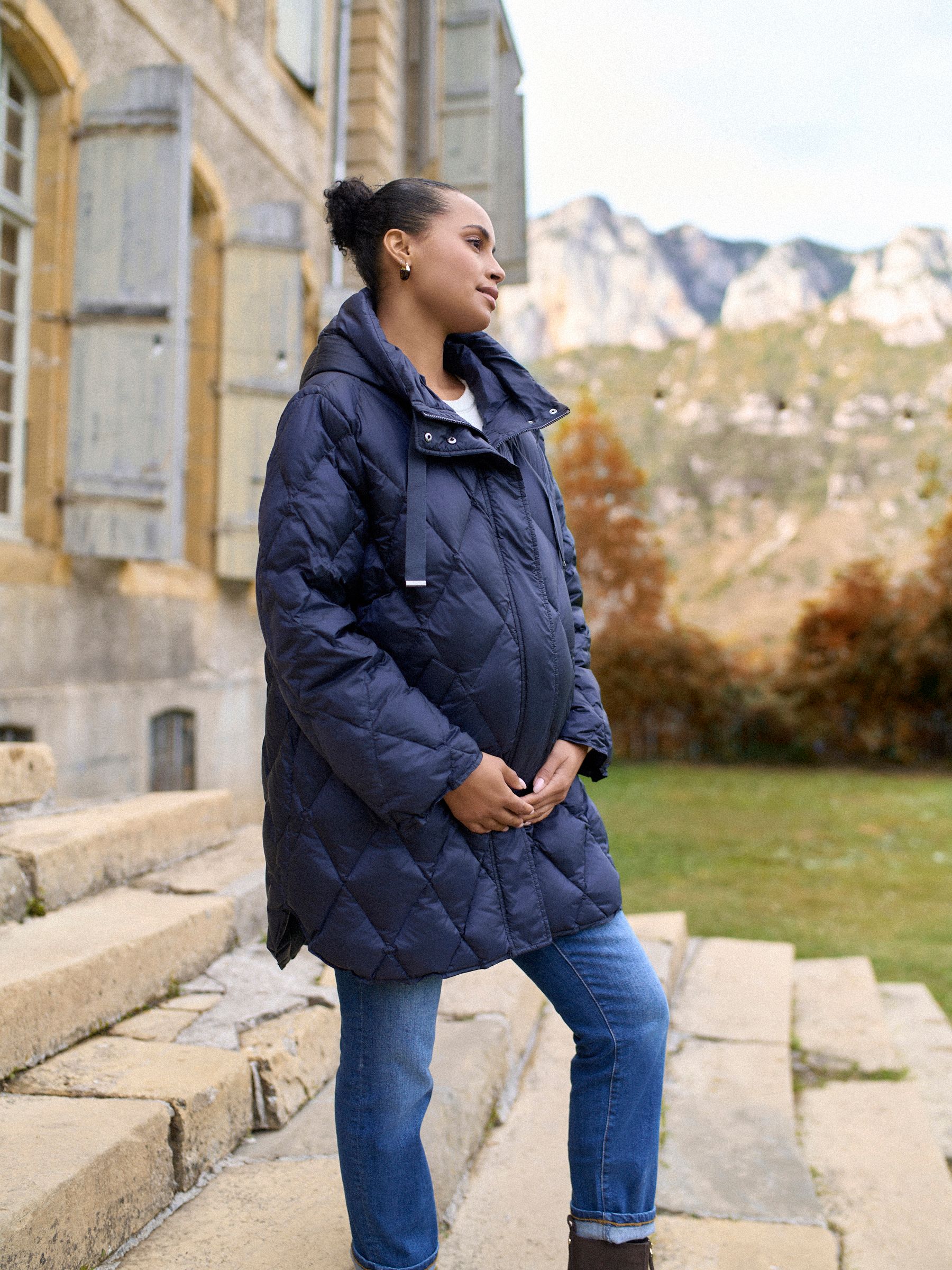 Seraphine Lightweight Quilted 3 in 1 Maternity & Babywearing Coat