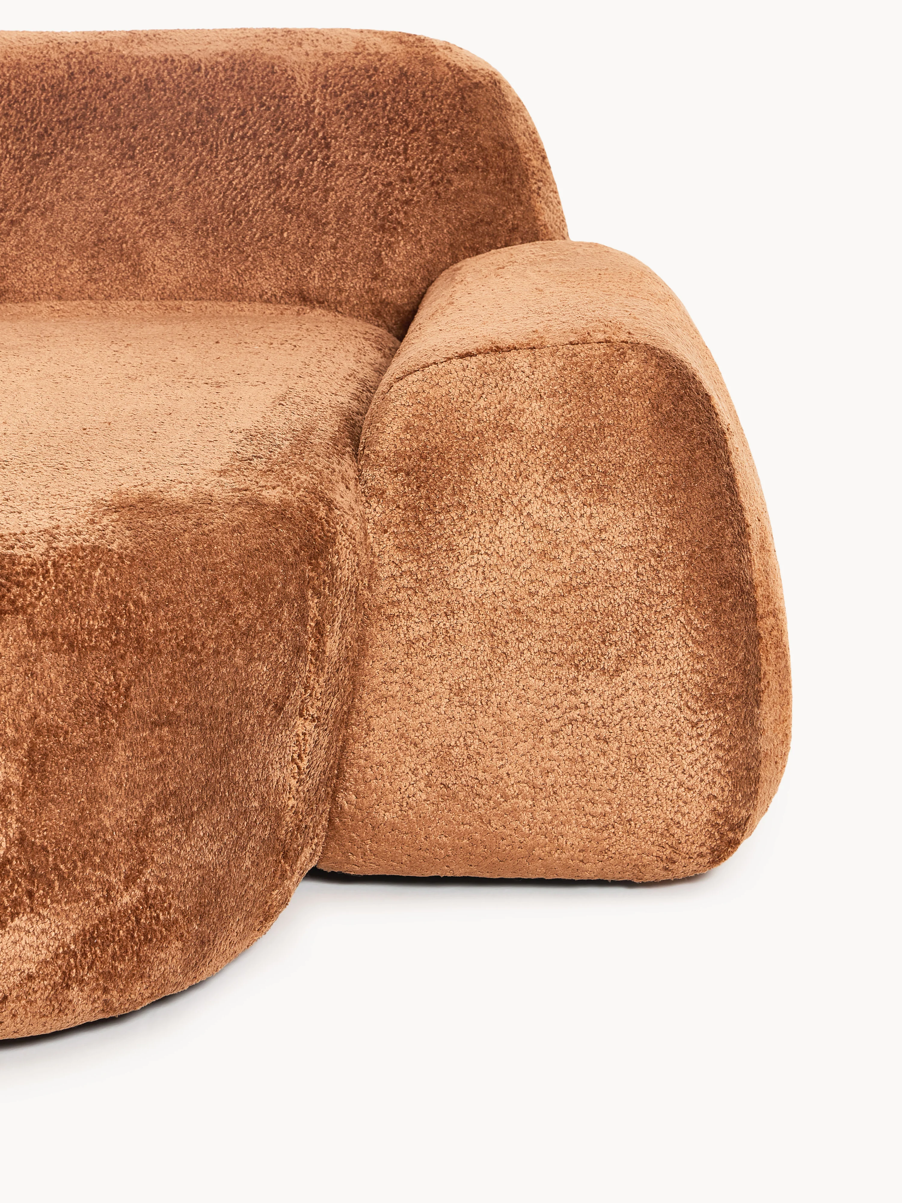 Modulaire teddy-bouclé hoekbank Wolke (4-zits)