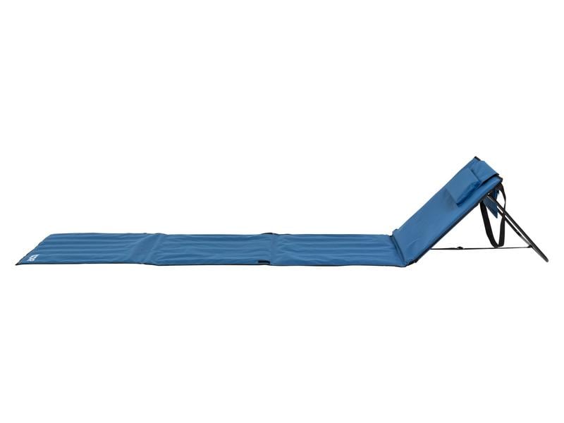 KOOR Strandmatte Calma Blu mit verstellbarer Kopfstütze, 22 Extra lange Strandliege bzw. Strandmatte