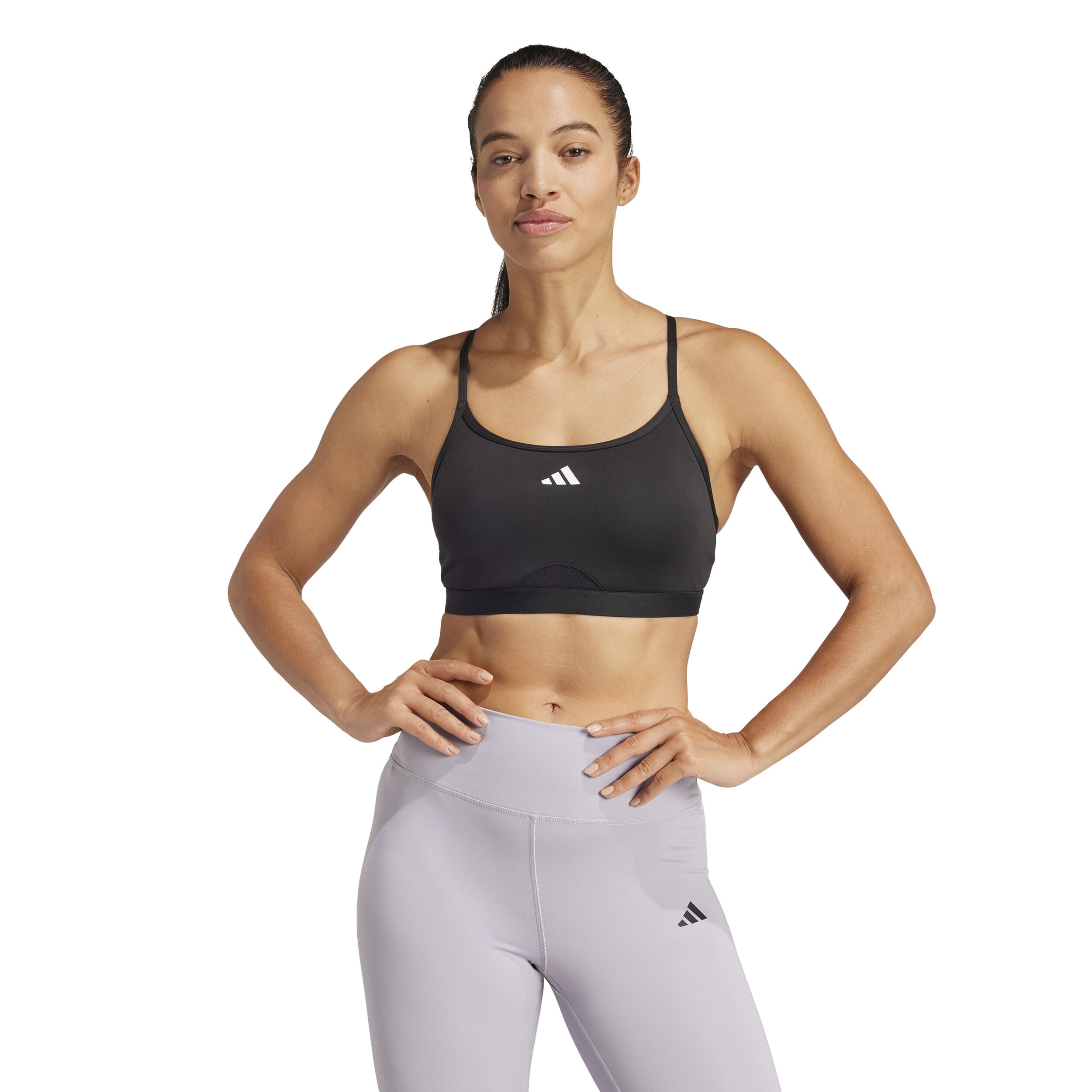adidas Aeroreact Training 3 Stripes Soutien-gorge Sport Femmes - Noir