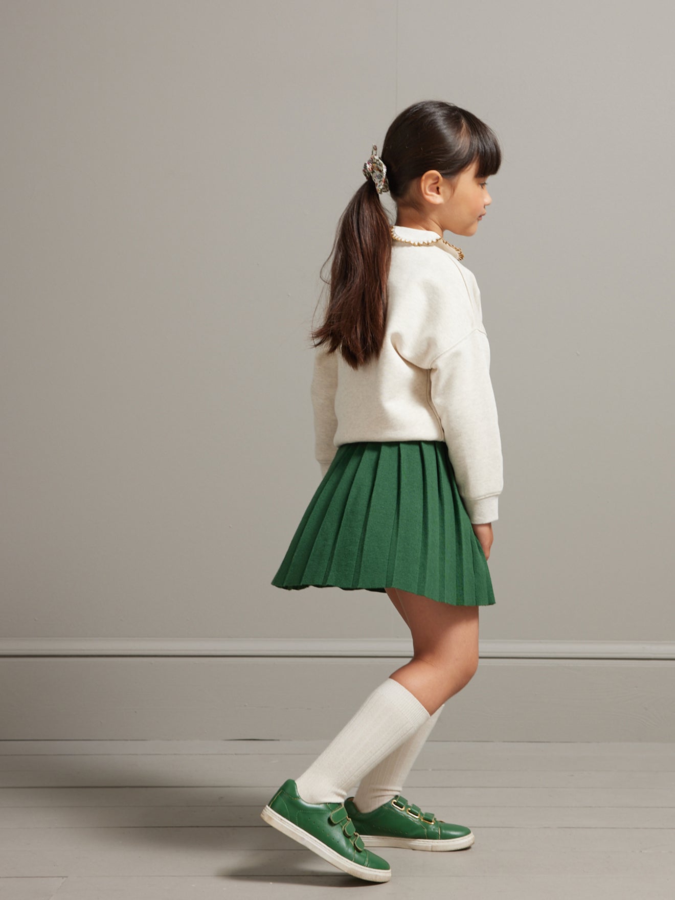 Jupe plissée Fille en tricot
