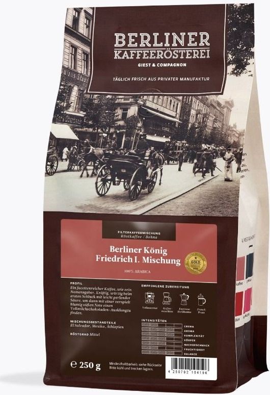 Berliner Kaffeerösterei - Koning Frederik I Blend - Gemalen Koffie - 250g