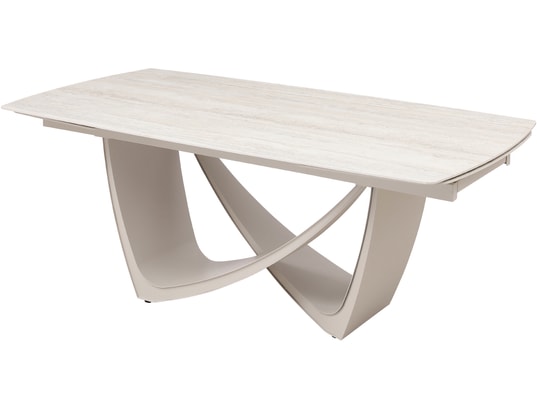 CONCEPT1 - Table Majestic travertin 200-300x100x76 100% céramique