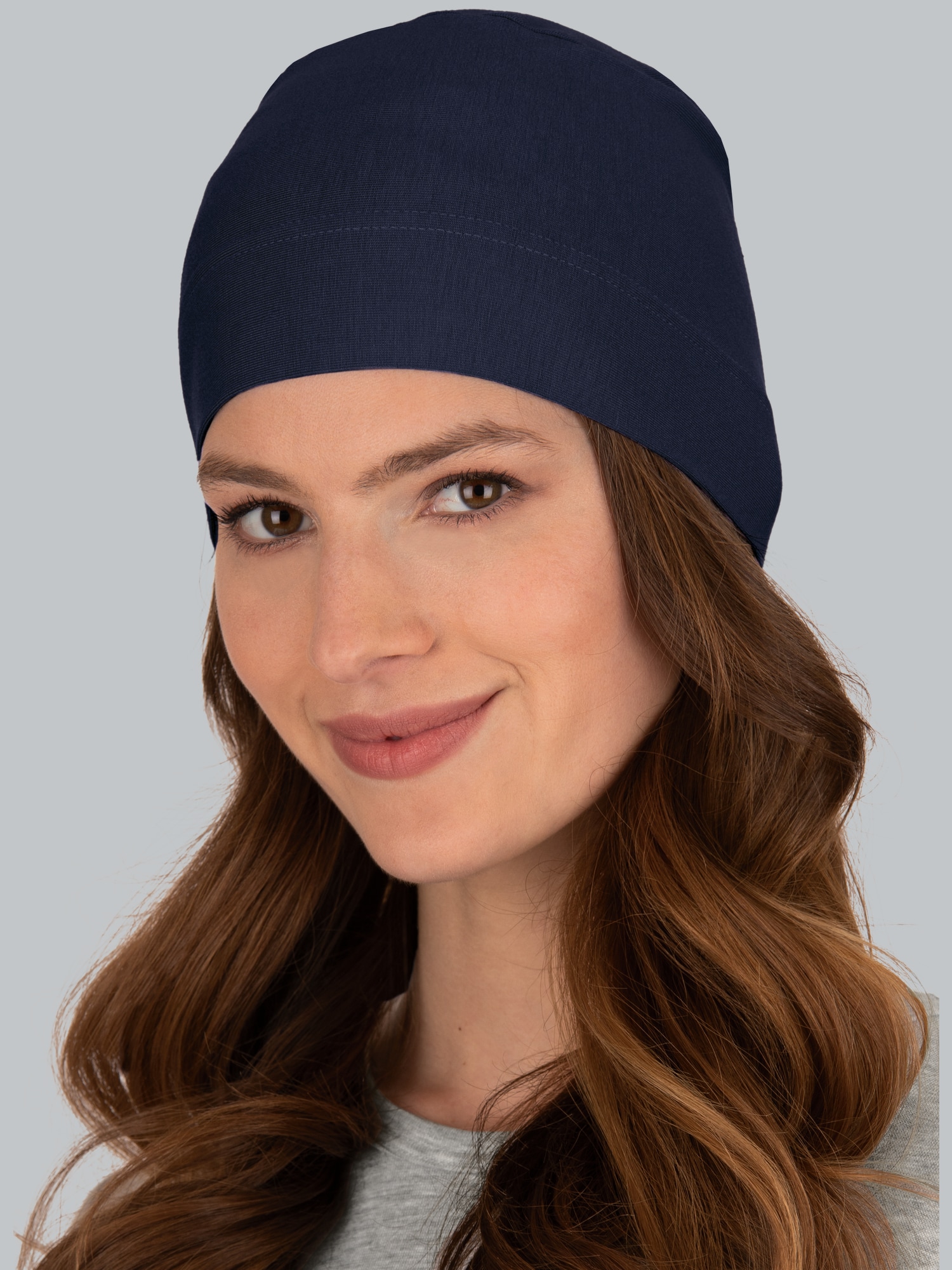 Soft-Cap aus Viskose Navy