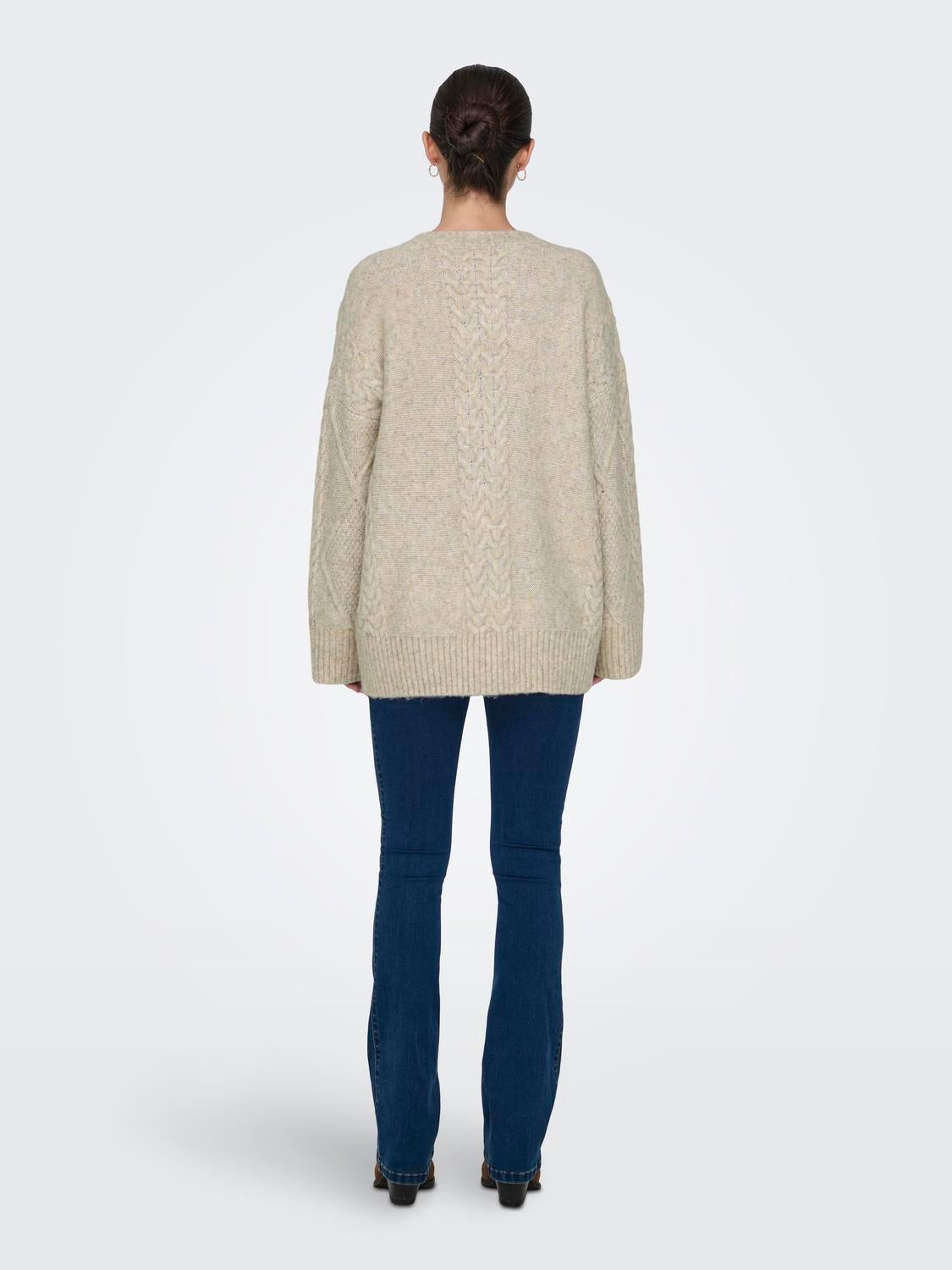 JDYSILJA Strickpullover Oatmeal