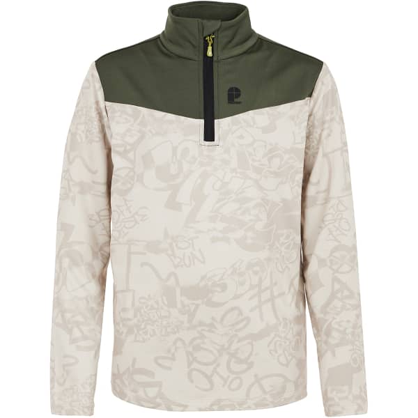 Sweat polaire PROTEST PRTJOEP 23 JR 1/4 ZIP TOP BAMBOO BEIGE