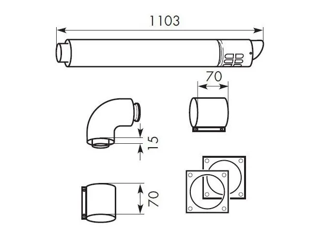 Vaillant aftræk vandr 80-125mm - ecotec 303209