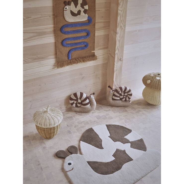 OYOY MINI Sally Snail On The Way Wall Rug Optic blue