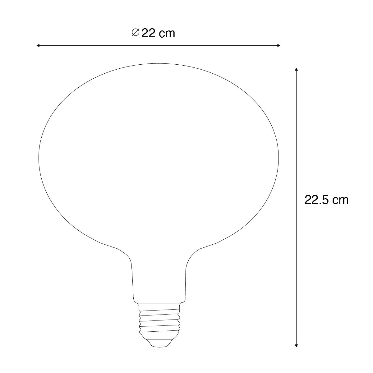 E27 dimbare LED lampen G220 bruin 4,9W 130 lm 1800K