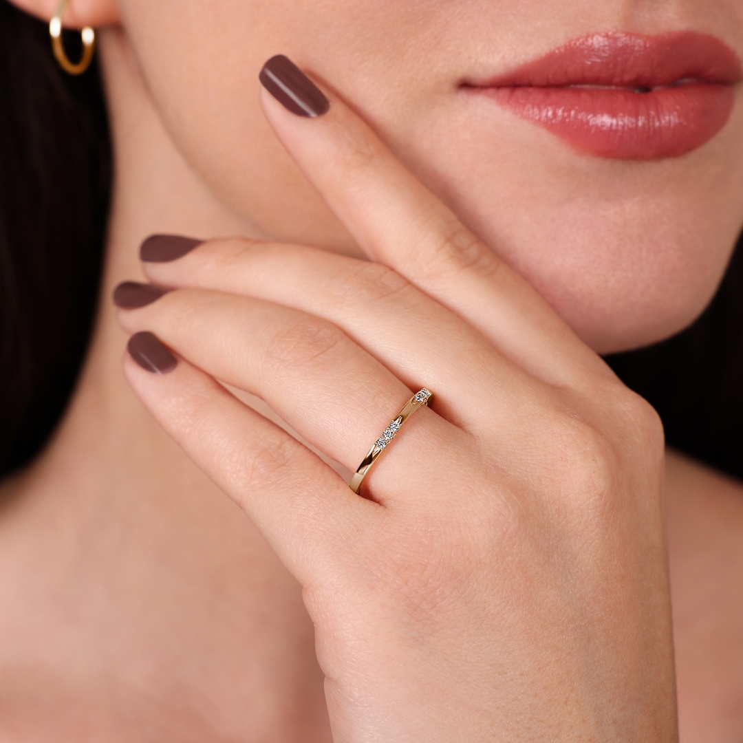 0.20 Karat Diamantring 750/18 K Roségold