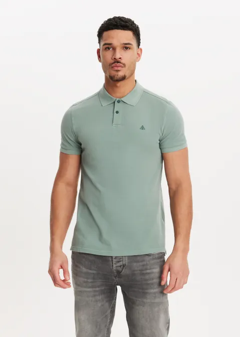 Polo met logo print groen (MINT.M)