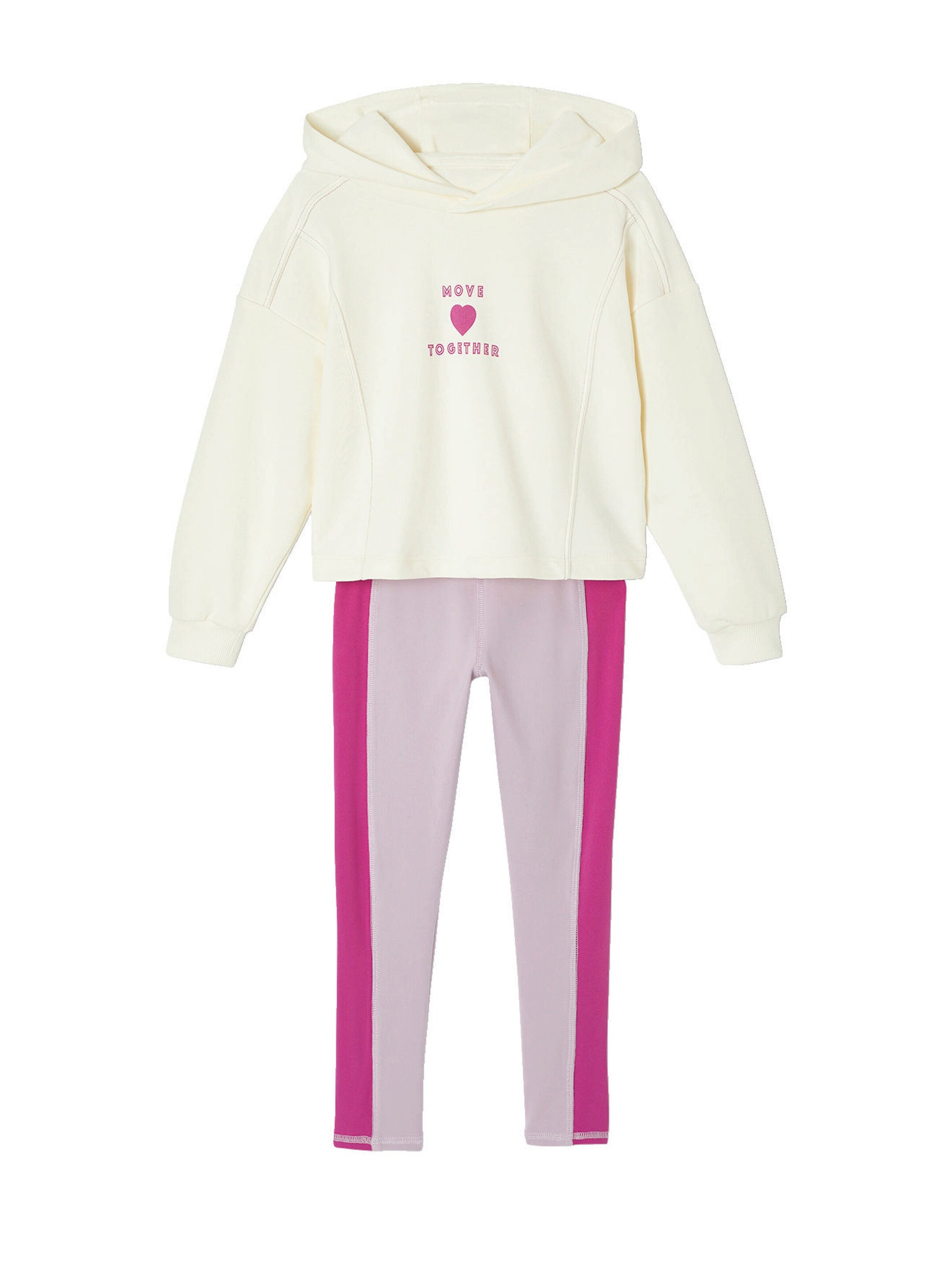 Vertbaudet Mädchen Sport-Set: Kapuzensweatshirt & Leggings lila
