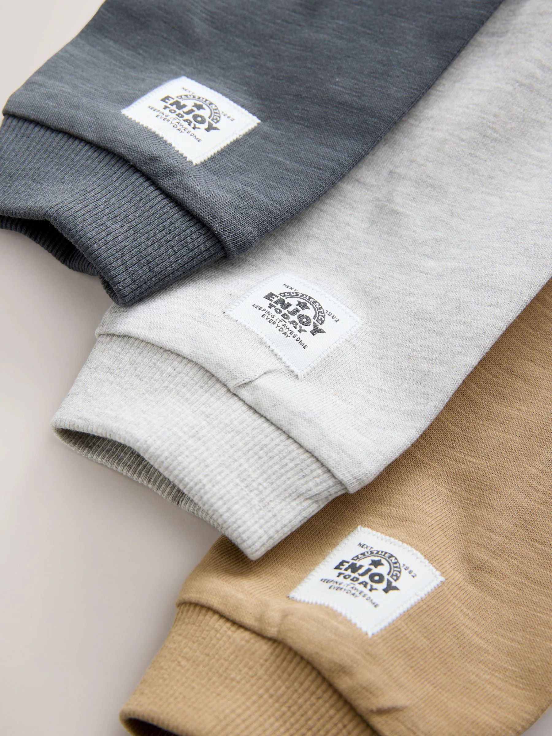 Grijs - Set van 3 T-shirts met lange mouwen (3mnd-7jr)