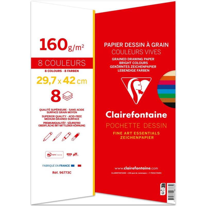 Etival Color pochette 8F A3 160g - Assortiment vif
