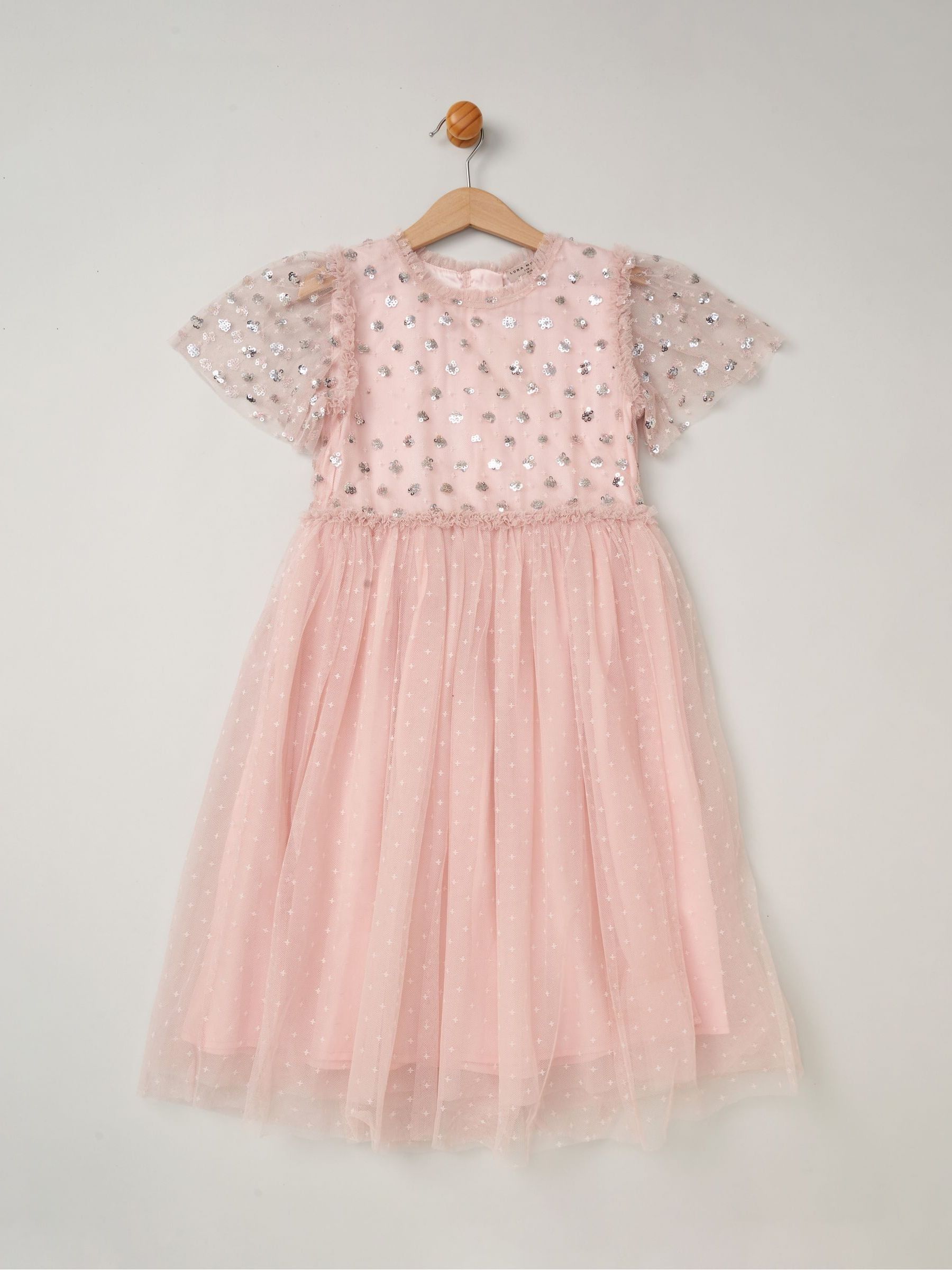 Roze/lila - Miss Cluster Paillettenwatervaljurk
