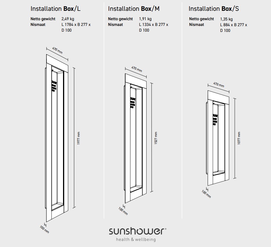 Sunshower Round Medium installatiebox
