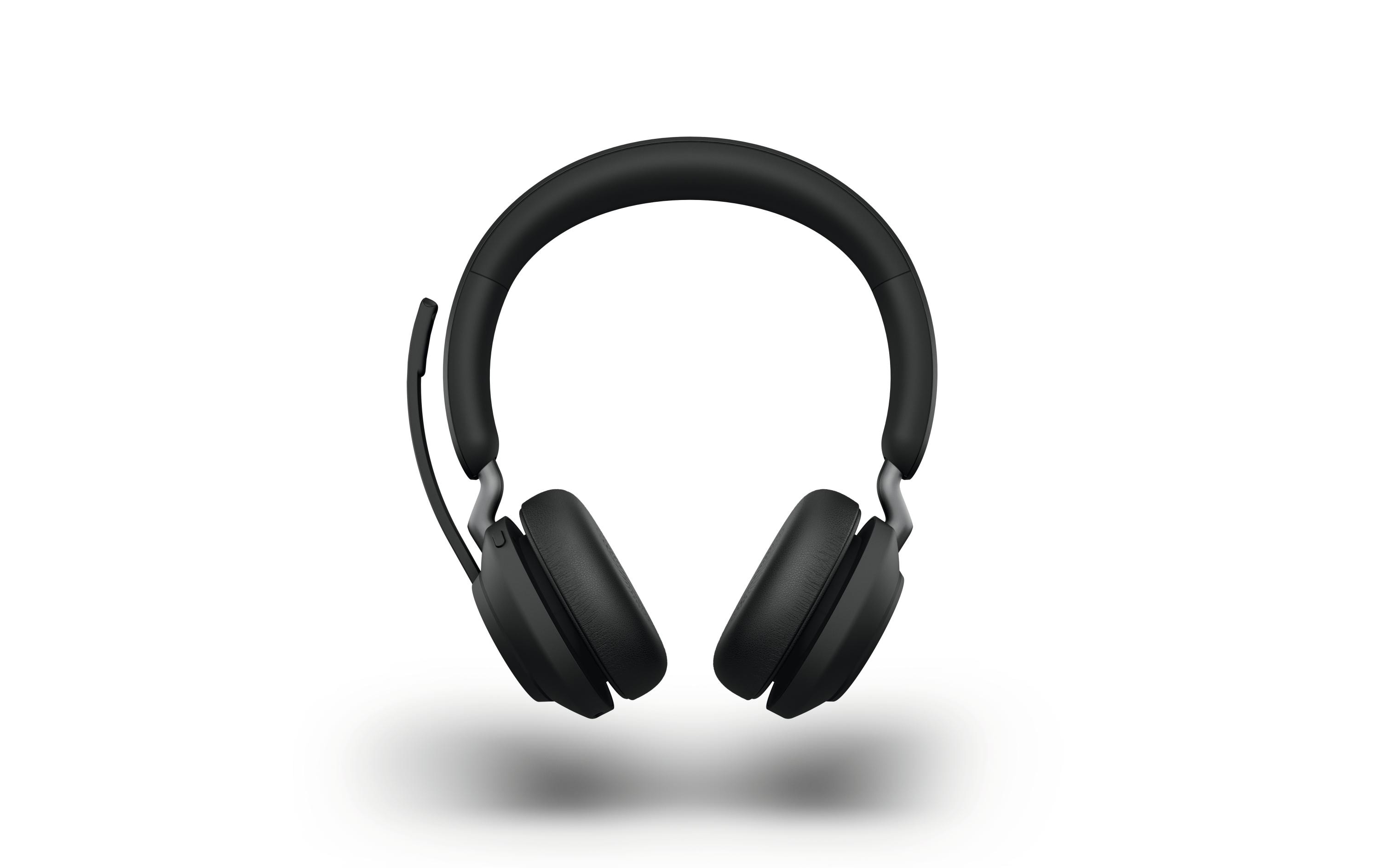Headset Evolve2 65 Duo MS Schwarz, USB-A, inkl. Ladestation<br>Jabra Bluetooth Headset inkl. Ladestation