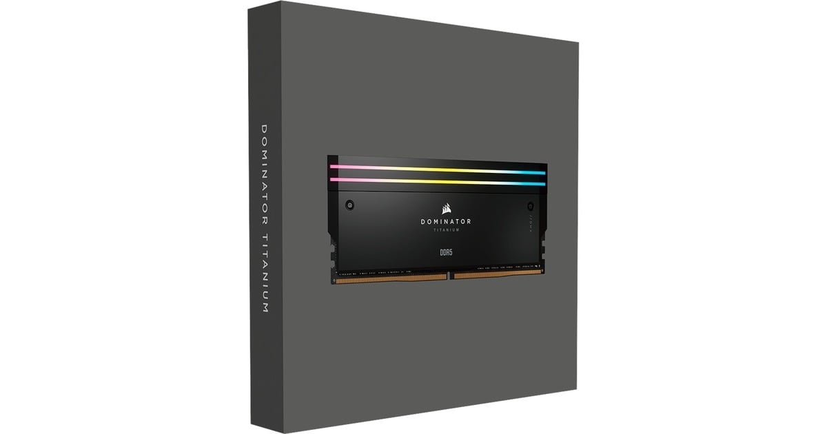 Corsair64 GB DDR5-6000 Kit werkgeheugen  (Zwart, CMP64GX5M2B6000C30, Dominator Titanium RGB, XMP)