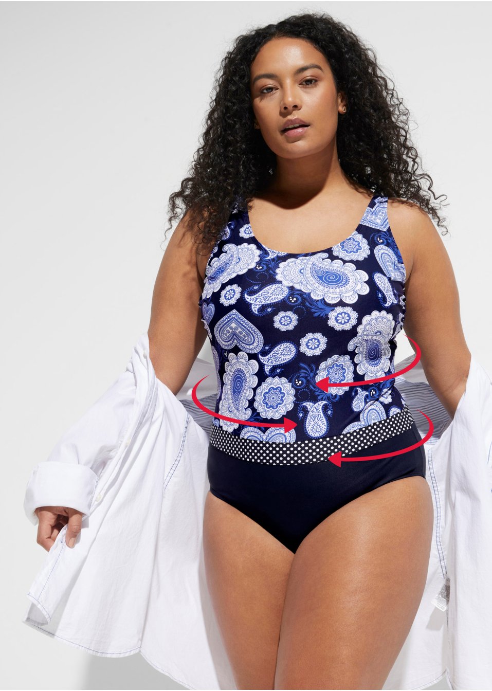 Maillot 1 pièce sculptant avec effet sculptant modéré
