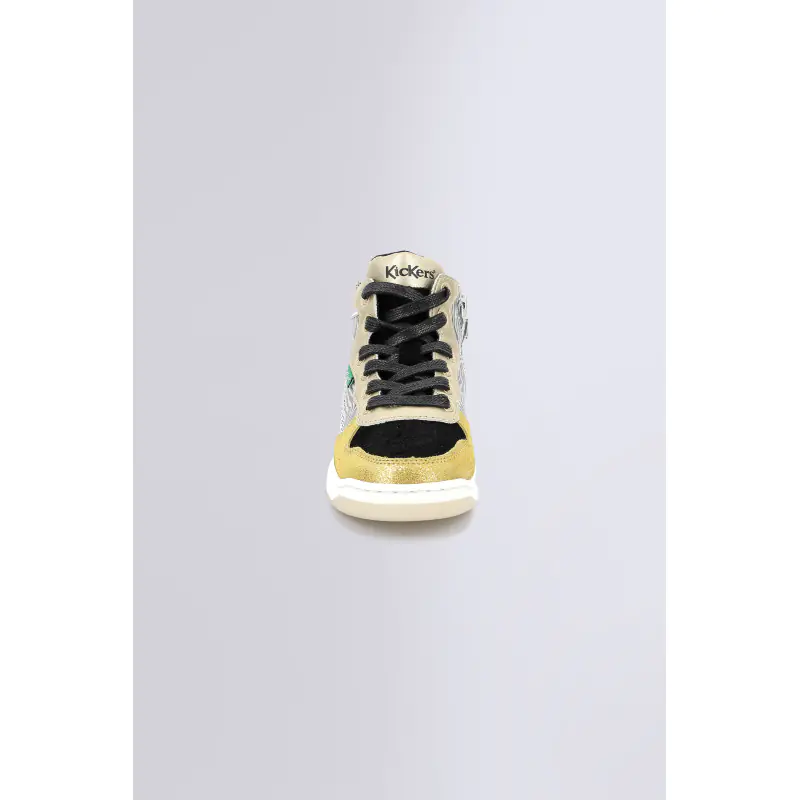 KICKLAX JAUNE NOIR ZEBRE SNEAKERS HAUTES Synthétique Fille