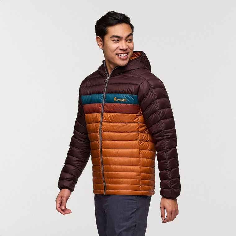 Cotopaxi Fuego Down Hooded Jacket Coffee And Sienna