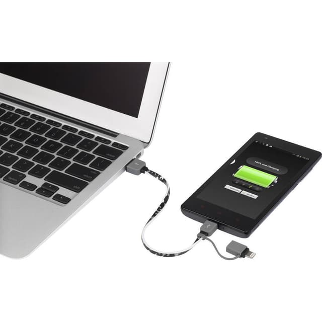 Renkforce micro-USB/Lightning 2-i-1 opladnings- &