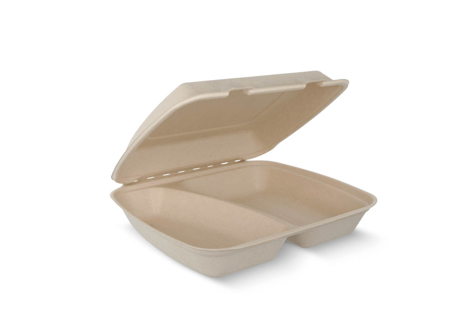 Menubox 2-vaks IP4 suikerriet Plastic- en Pfas-vrij BIO
