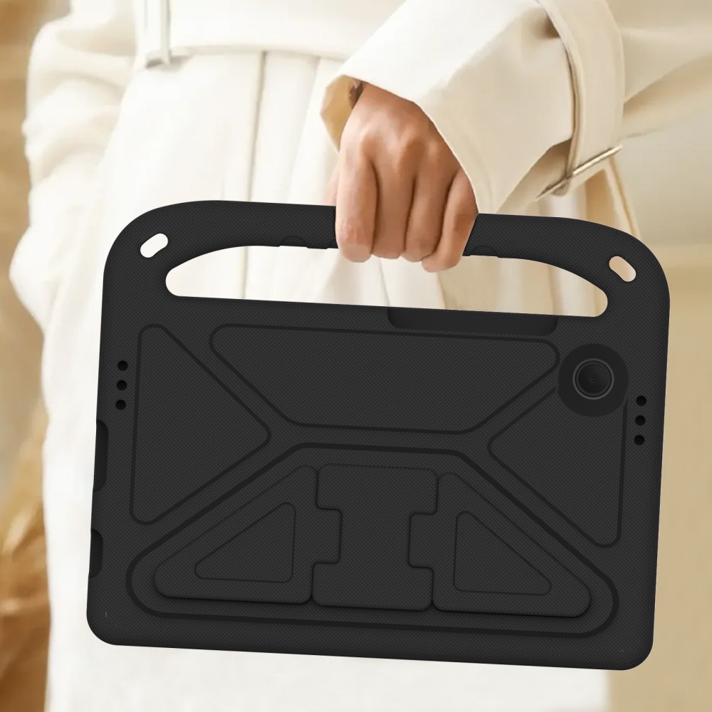 Samsung Galaxy Tab A11 / A9 Stossfeste Kinder Schaumstoff Hülle mit Griff   Kickstand - Schwarz
