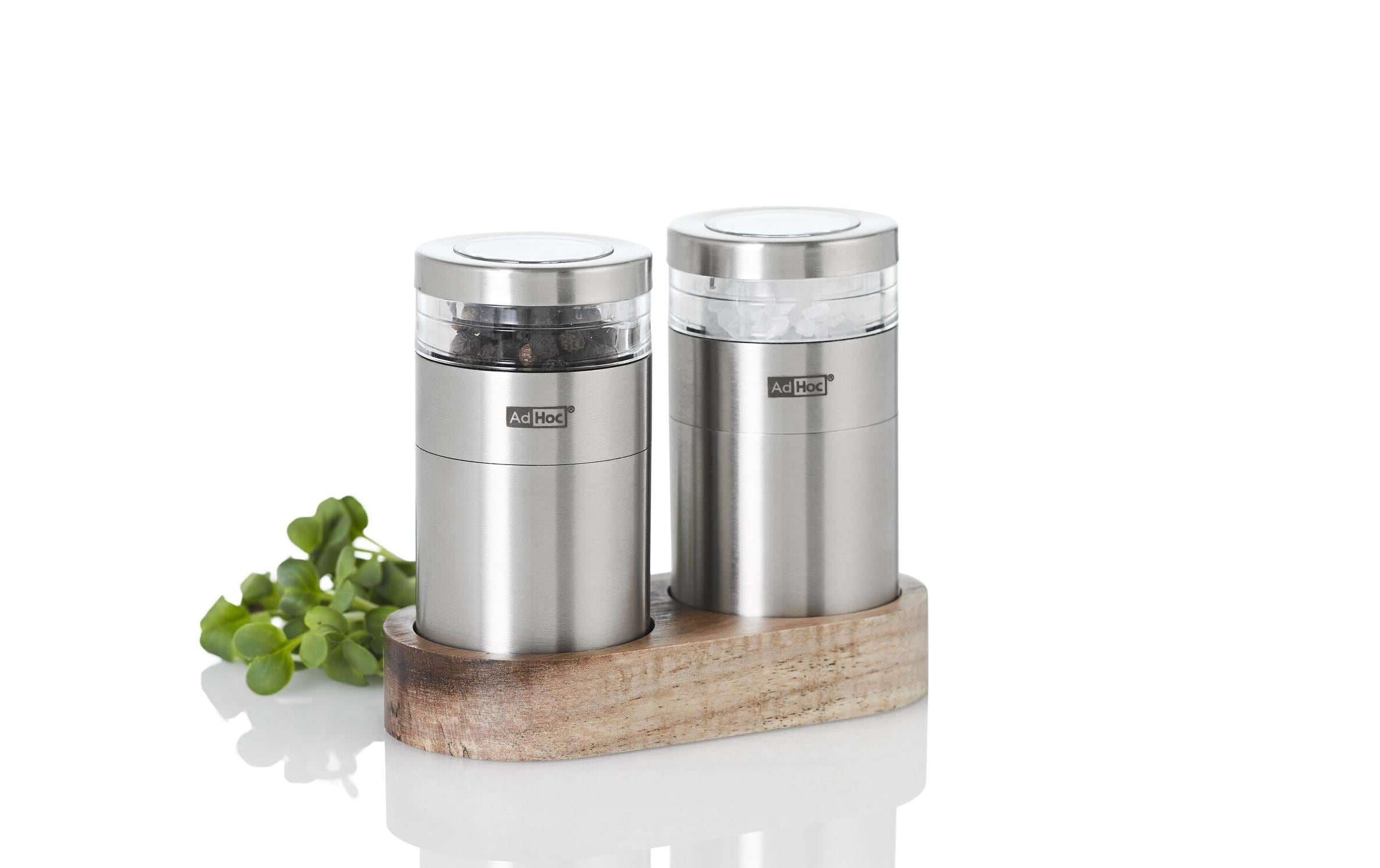 Salz- und Pfeffermühle Menage Molto 9.5 cm, SilberPfeffer- und Salzmühle-Set
