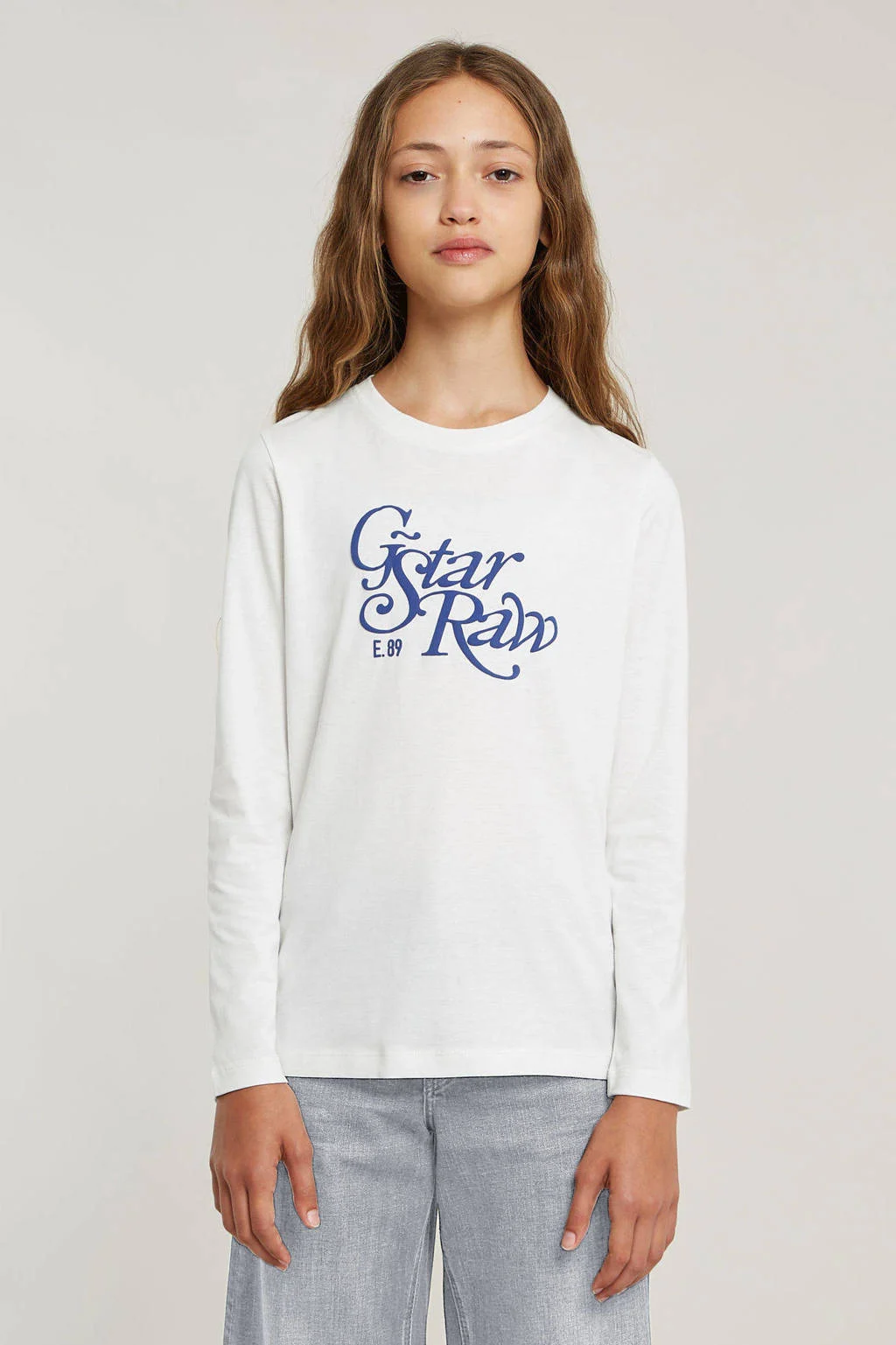 G-STAR longsleeve t-shirt wit/blauw