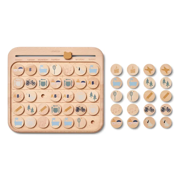 Liewood Calendrier en bois FSC | Faune green mix