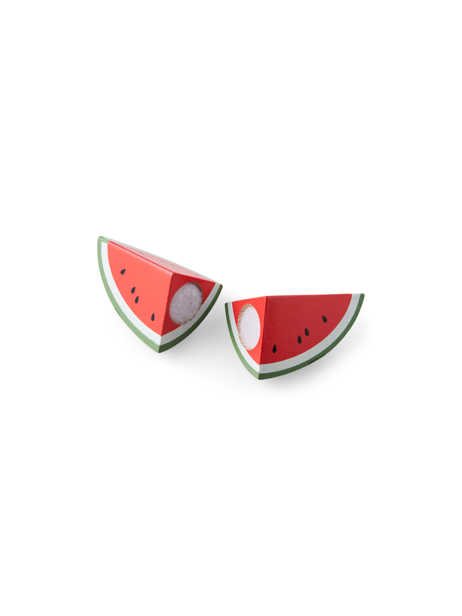 Legetøjsvandmelon i træ | Poppeltræ. 4,5 x 4 cm. | Orange Red