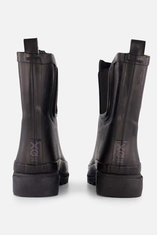XQ Footwear Regenlaarzen zwart Rubber