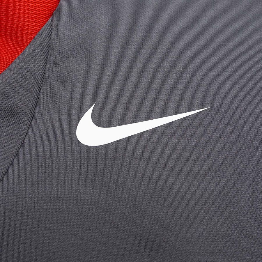 Nike Maillot d'Entraînement Dri-FIT Strike Drill - Gris/Rouge/Blanc
