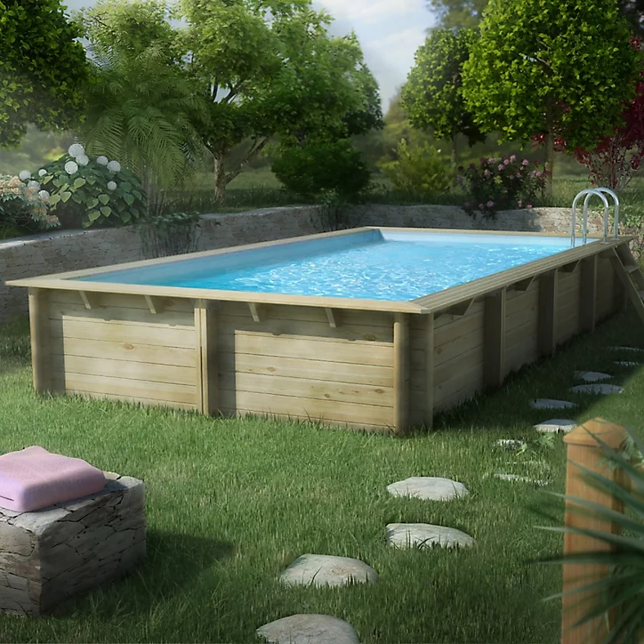 Piscine hors sol bois rectangulaire Procopi Weva 6 x 3 x h.1,46 m