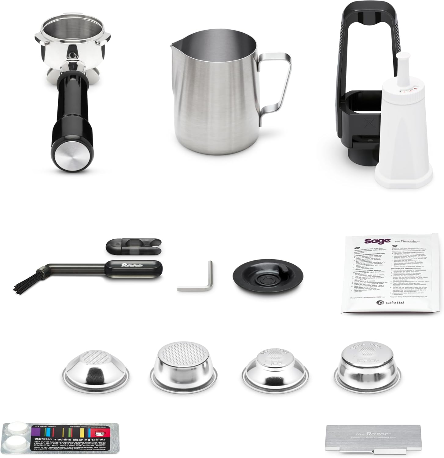 Sage - The Barista Express Impress - Kaffeemaschine mit manuellem Milchaufschäumer & integriertem Mahlwerk - Intelligente Dosierung, 25 Mahlgradeinstellungen - Zwetschgenblau