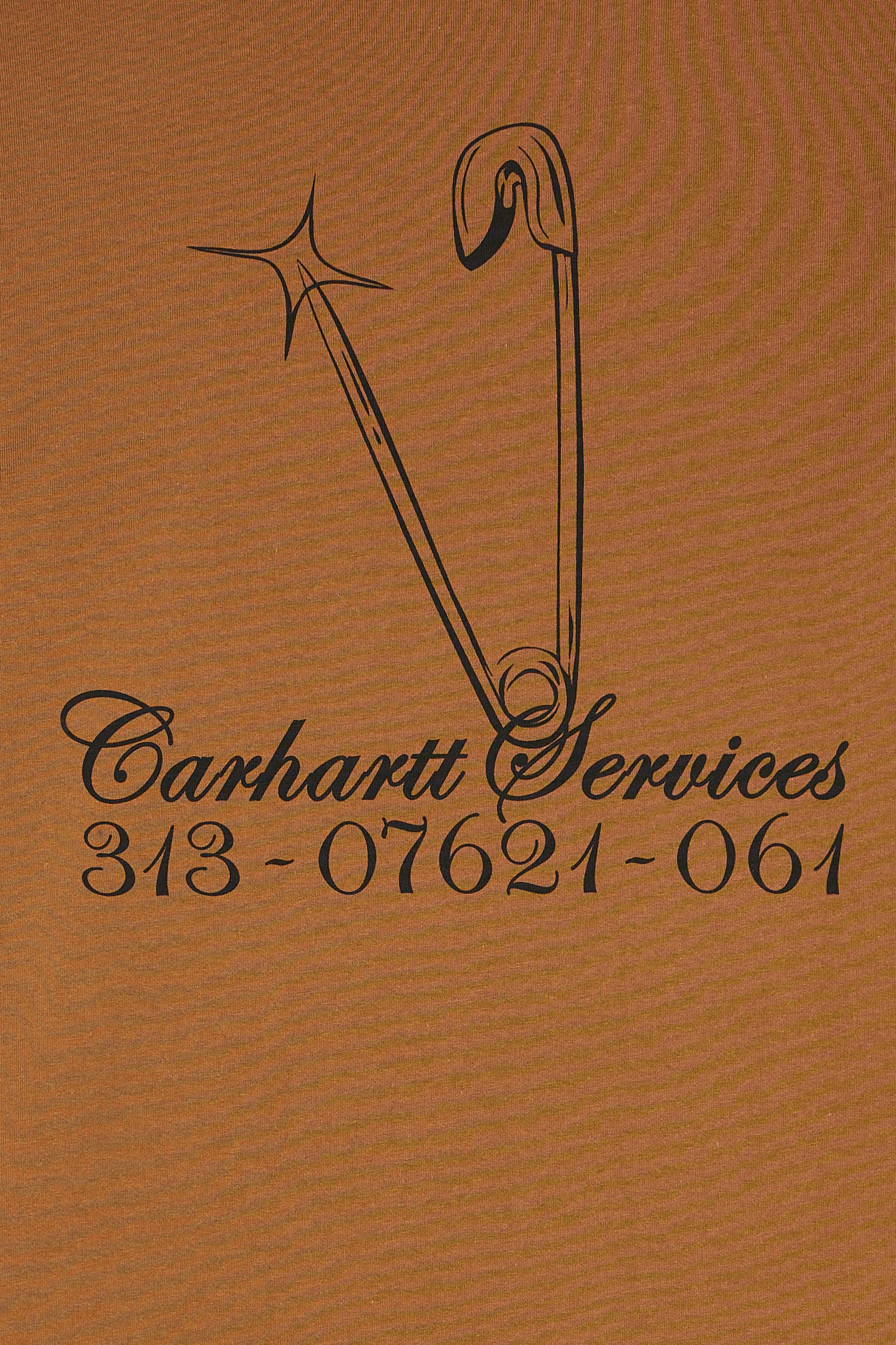 CARHARTT WIP T-shirt L/S Safety Pin T-Shirt Marron