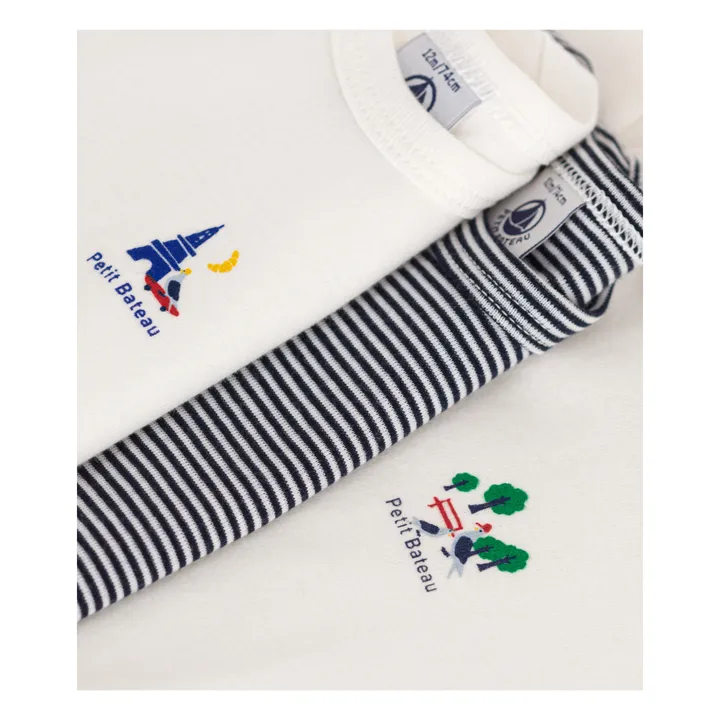 Petit Bateau Lot 3 Bodies Pigeons | Ecru