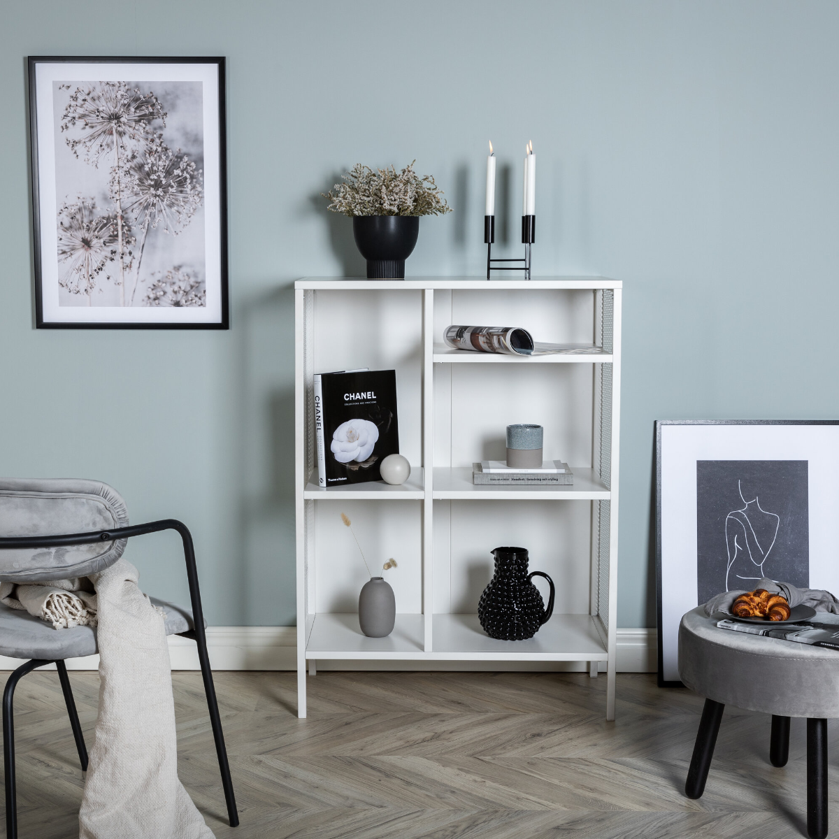 FjÃ´rd - Dressoir Wit 40cm - Staal - Misha