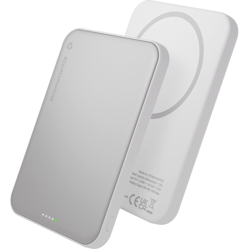 dbramante1928 CP05ACWH7273 banque d'alimentation électrique 5000 mAh Recharge sans fil Aluminium