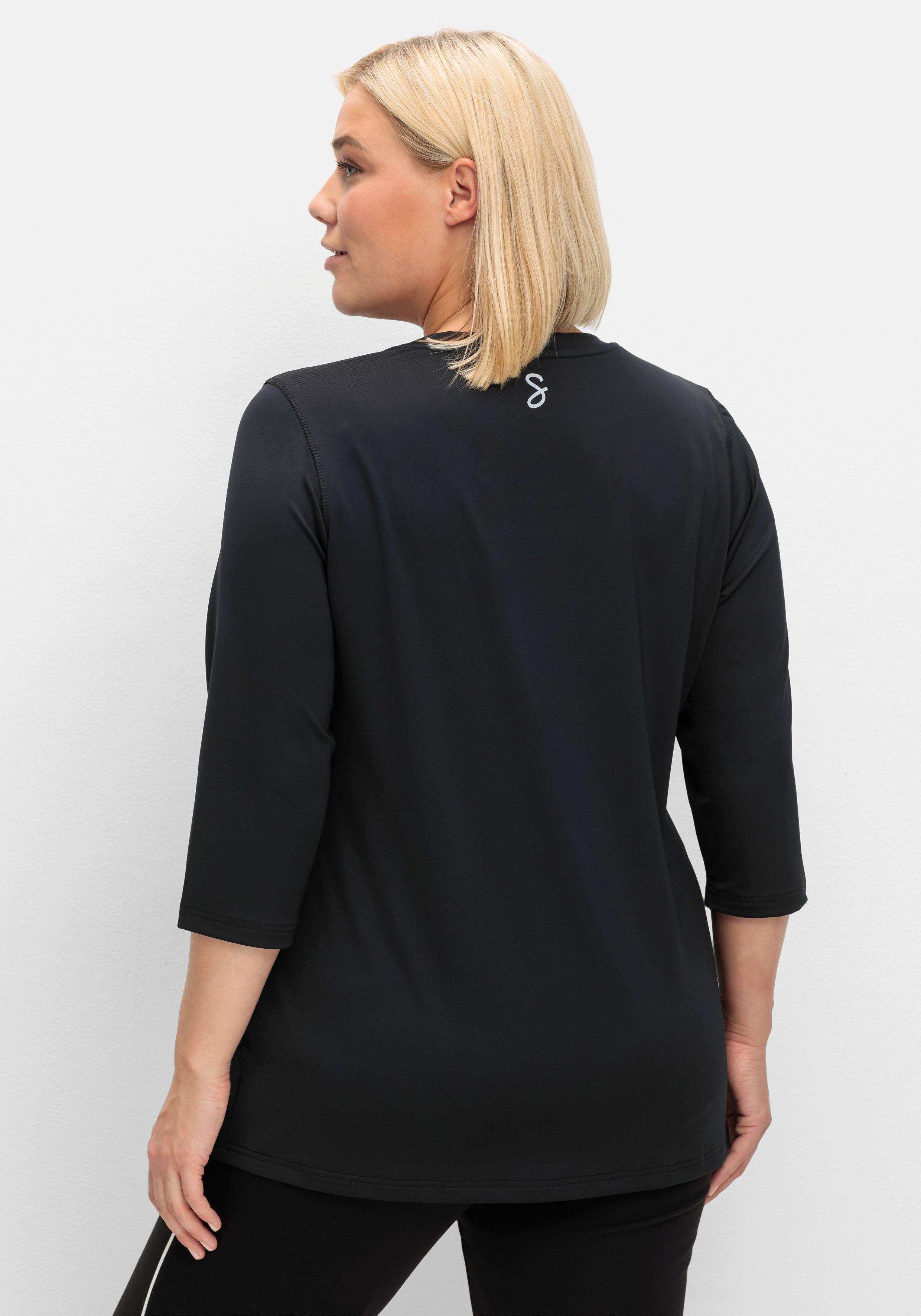 Funktionsshirt mit 3/4-Ärmeln und Rundhalsausschnitt