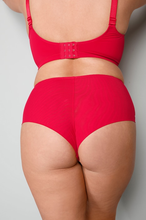 Panty, bestickte Tüll-Vorderseite, Mesh
