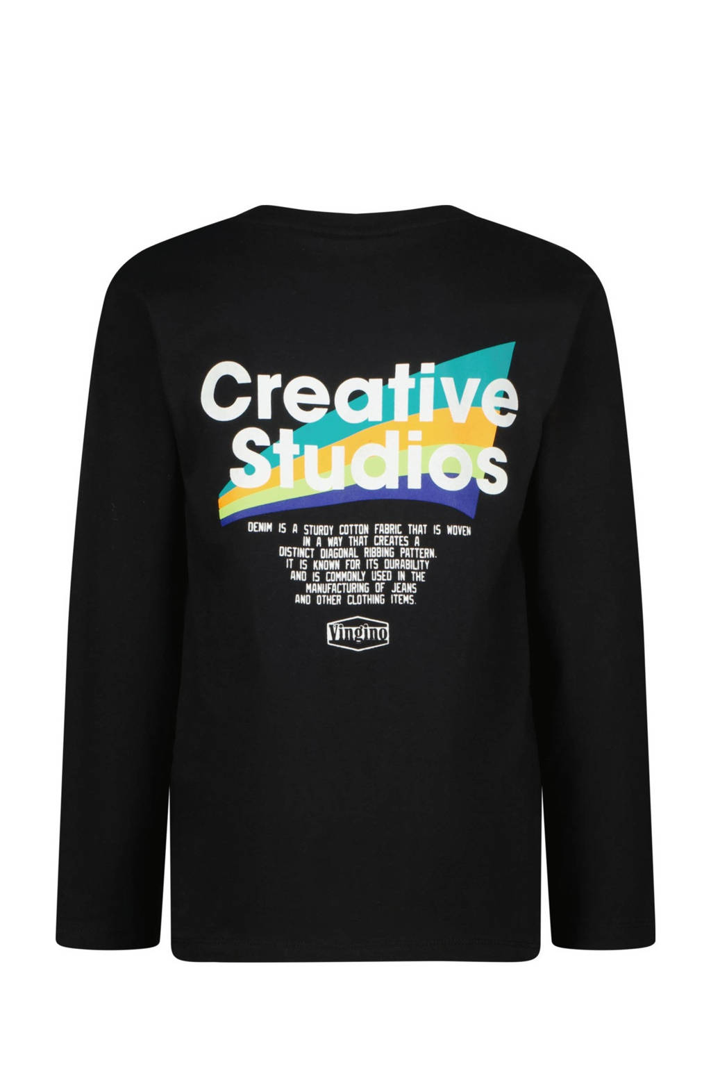 Vingino longsleeve Jean met backprint zwart