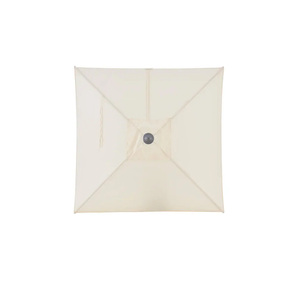 Muurparasol Vierkant - 200x200cm - met muurbevestiging - Ecru - Gebroken wit