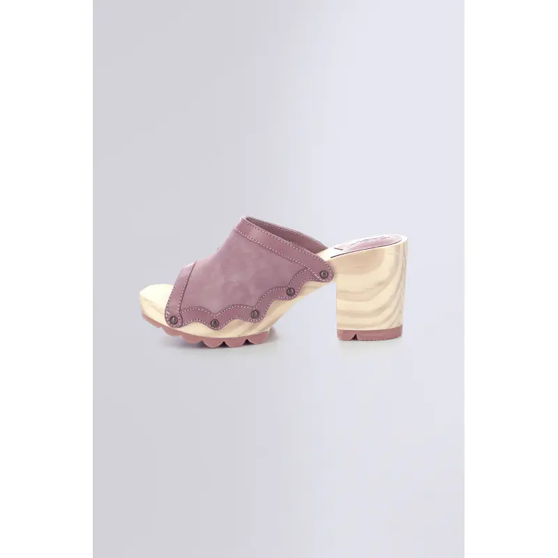 KICK WOODSTOK VIOLET CLAIR MULES Cuir Femme