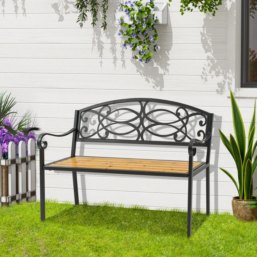 Outsunny Gartenbank mit Stauraum bunt