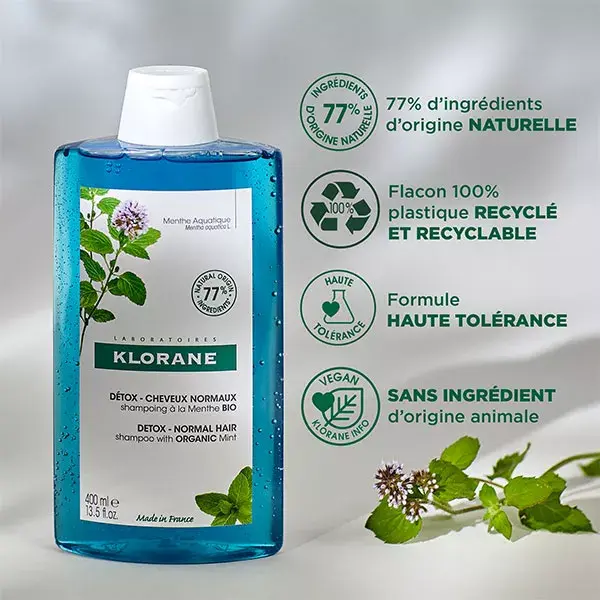 Shampoo antipoluição Klorane Aquatic Mint 400ml