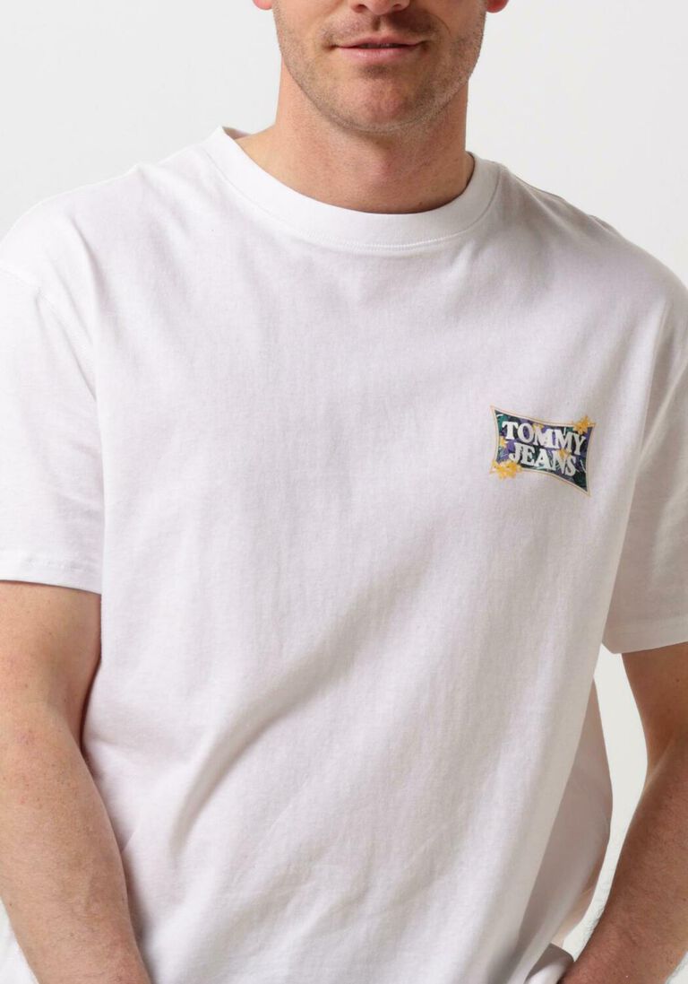TOMMY JEANS witte tommy jeans t-shirt tjm reg flower power tee